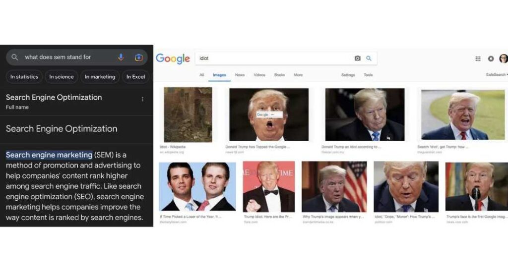 Google search misinformation