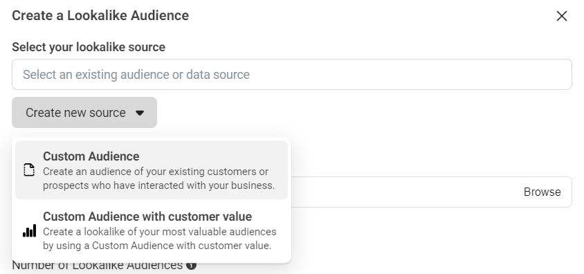 Creating a Facebook Lookalike Audience